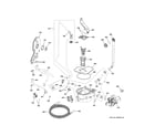 GE PDT145SGL0WW motor-pump mechanism diagram