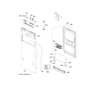 GE ZDT165SIL0II escutcheon & door assembly diagram