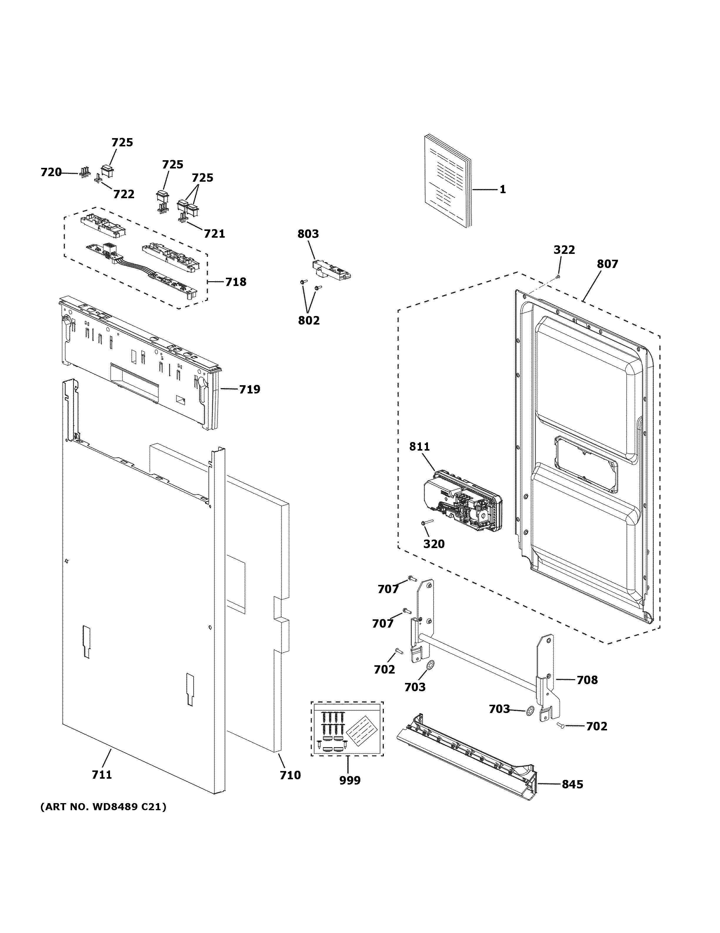Escutcheon & door assembly