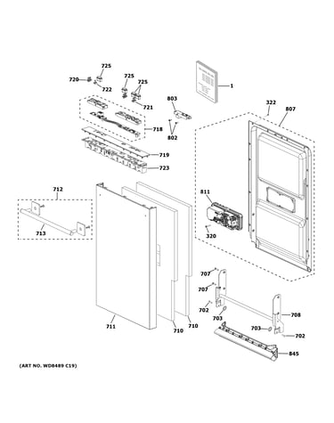 Escutcheon & door assembly