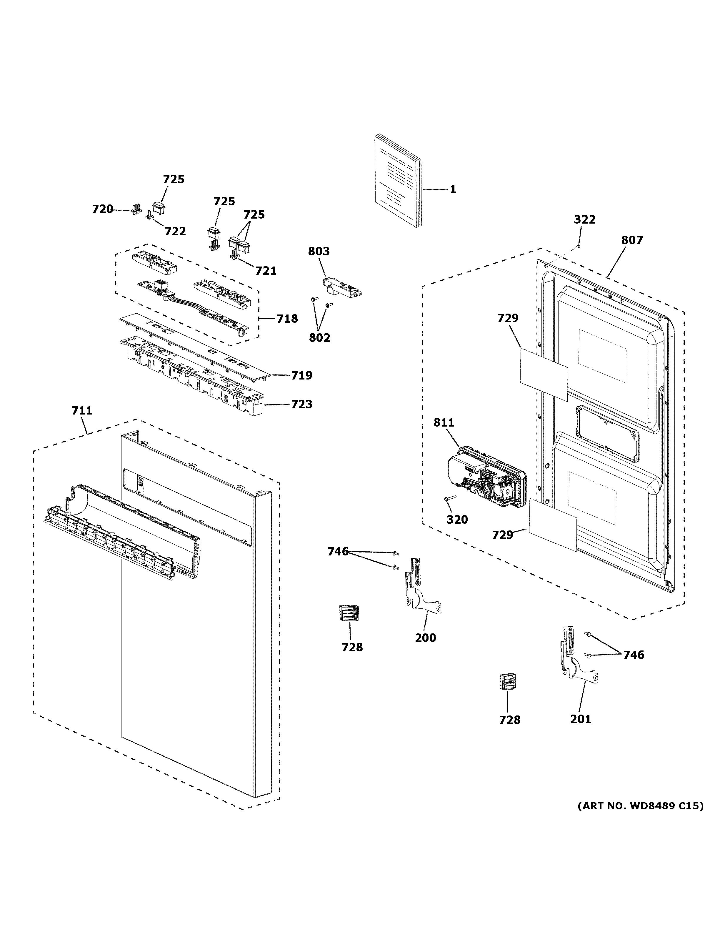 Escutcheon & door asembly