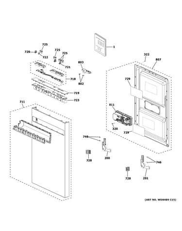 Escutcheon & door asembly