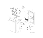 GE GDT226SSL0SS escutcheon & door assembly diagram