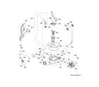 GE GPT225SSL0SS motor-pump mechanism diagram