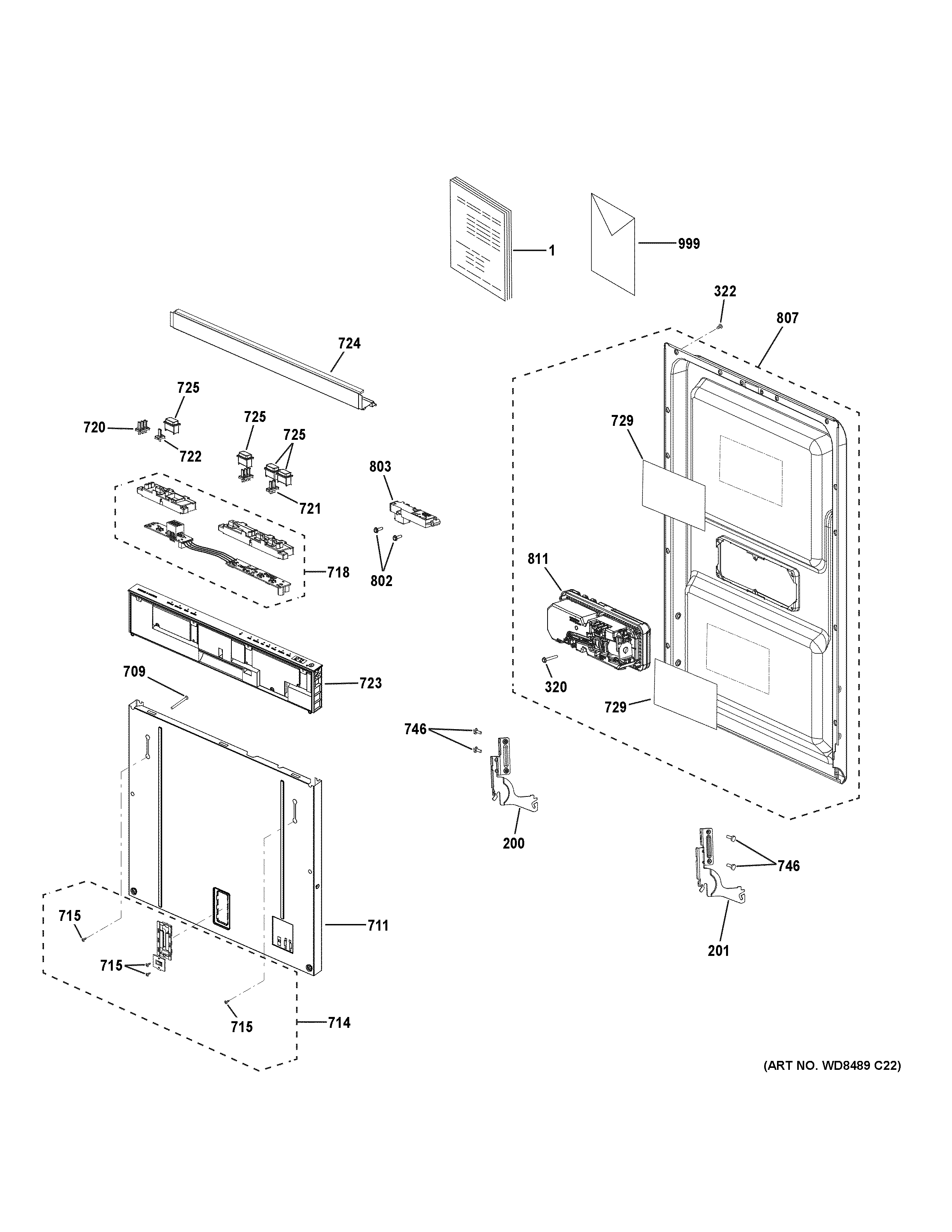 Escutcheon & door assembly