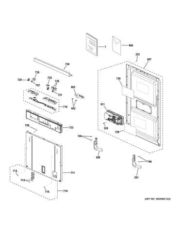 Escutcheon & door assembly