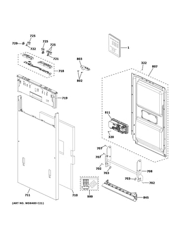 Escutcheon & door assembly