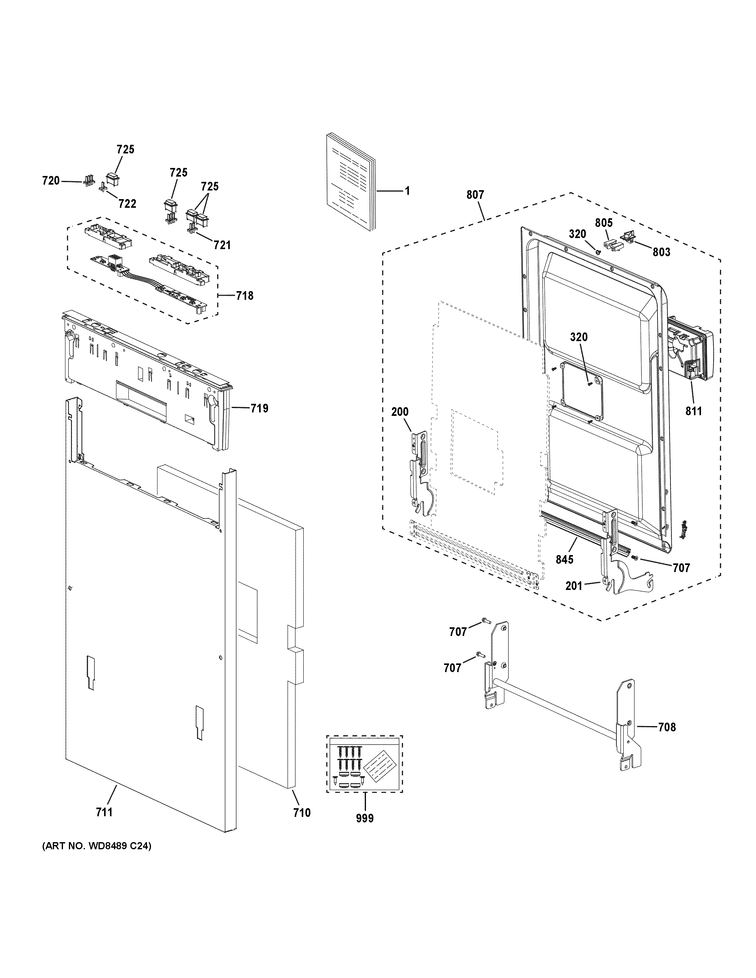 ESCUTCHEON & DOOR ASSEMBLY