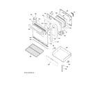 GE JB256DM4WW door & drawer parts diagram