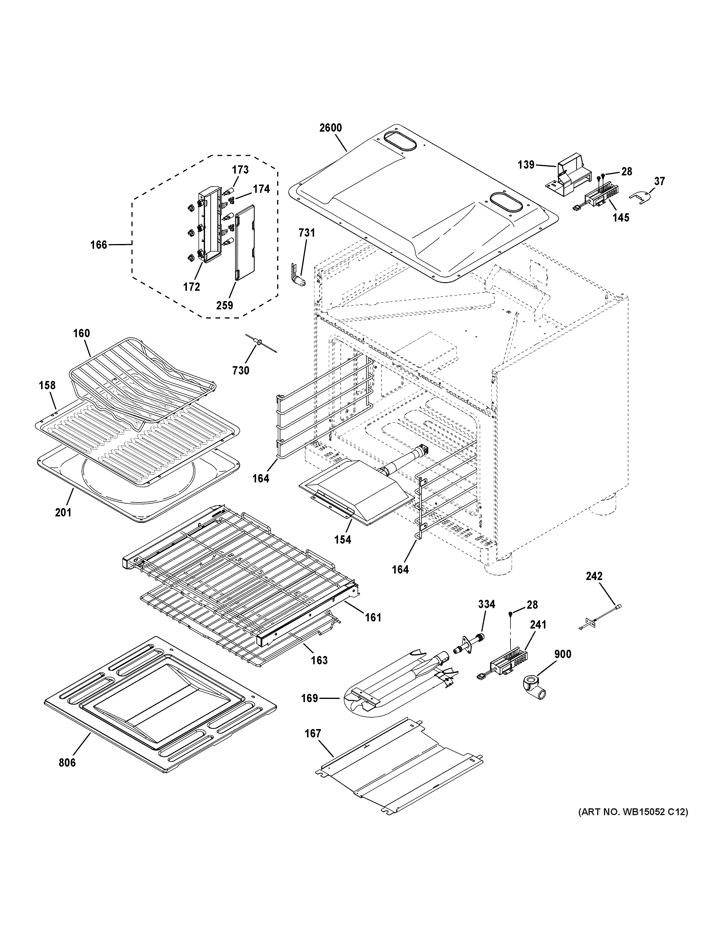 Oven cavity parts