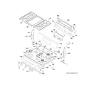 GE JGBS86SP2SS control panel & cooktop diagram