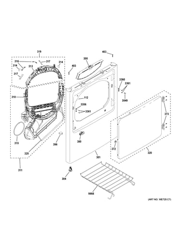 Front panel & door
