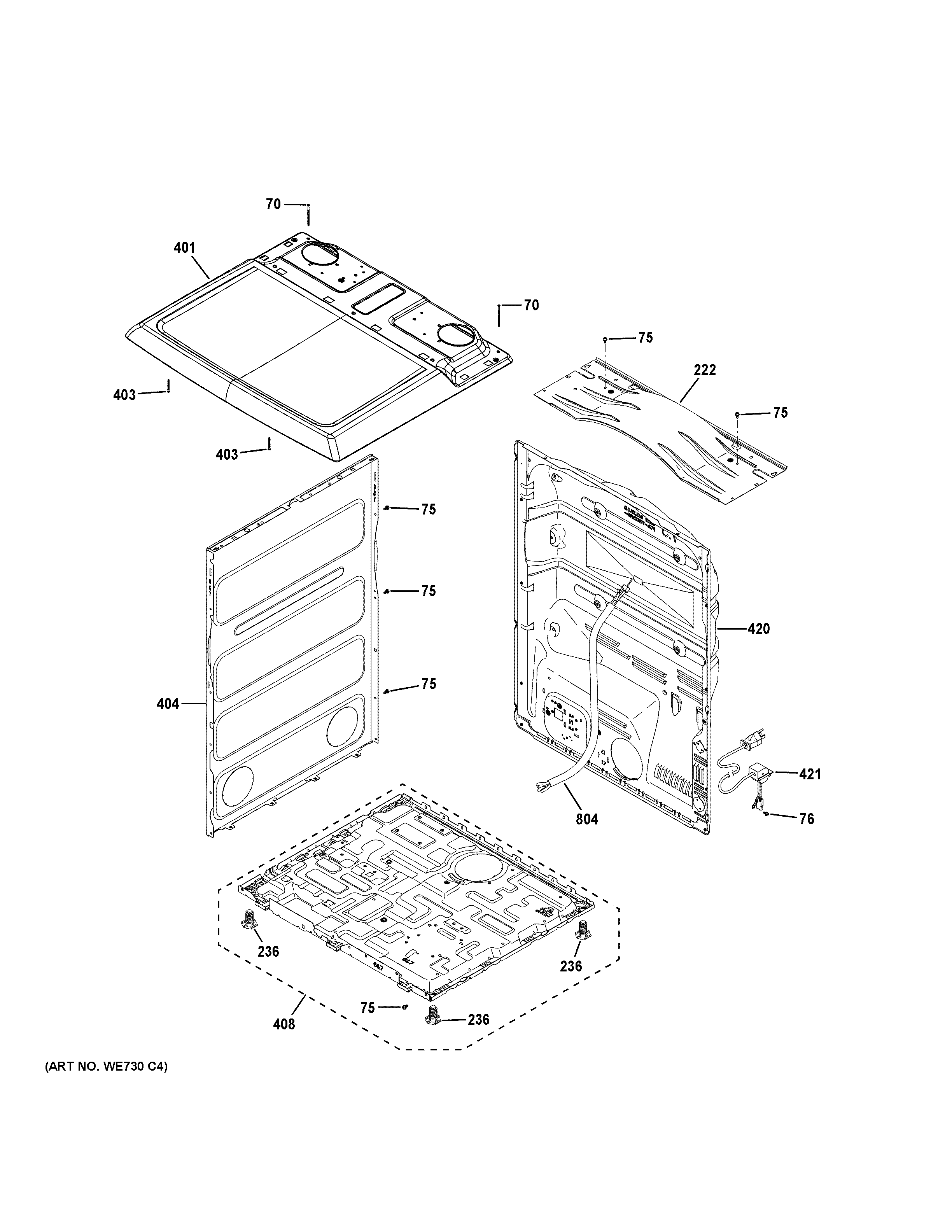 Cabinet & top panel