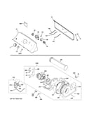Backsplash, blower & motor assembly