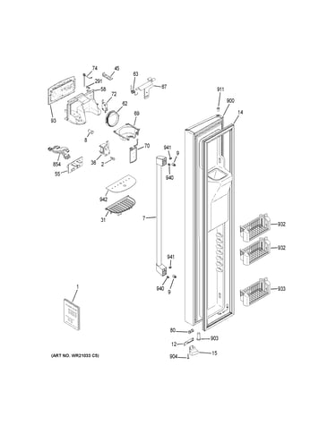 Freezer door