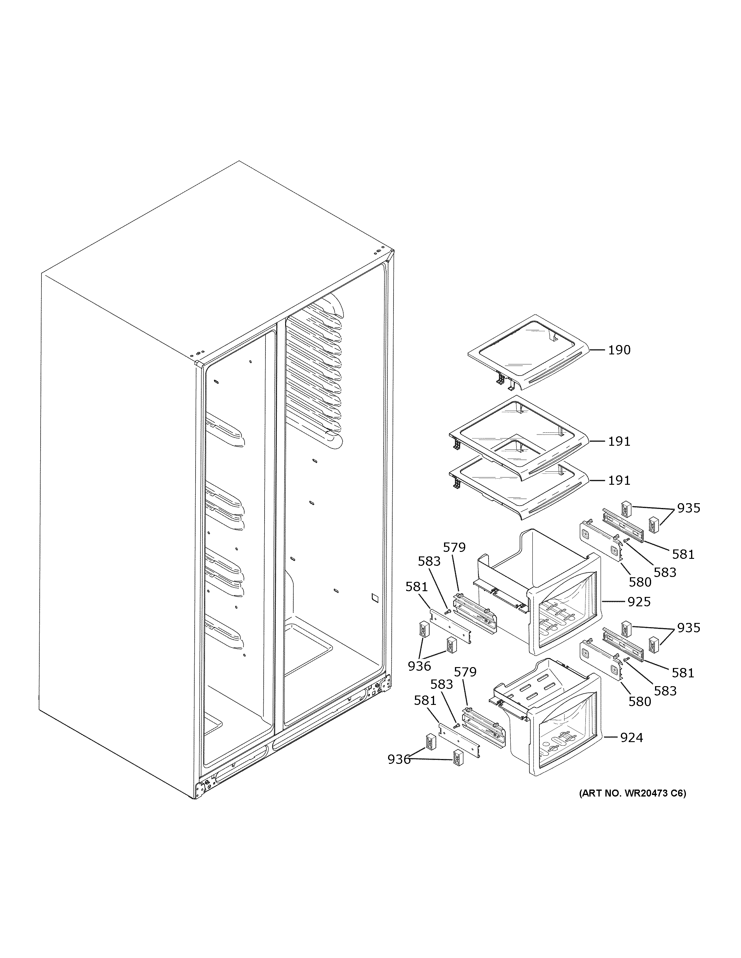 Freezer shelves