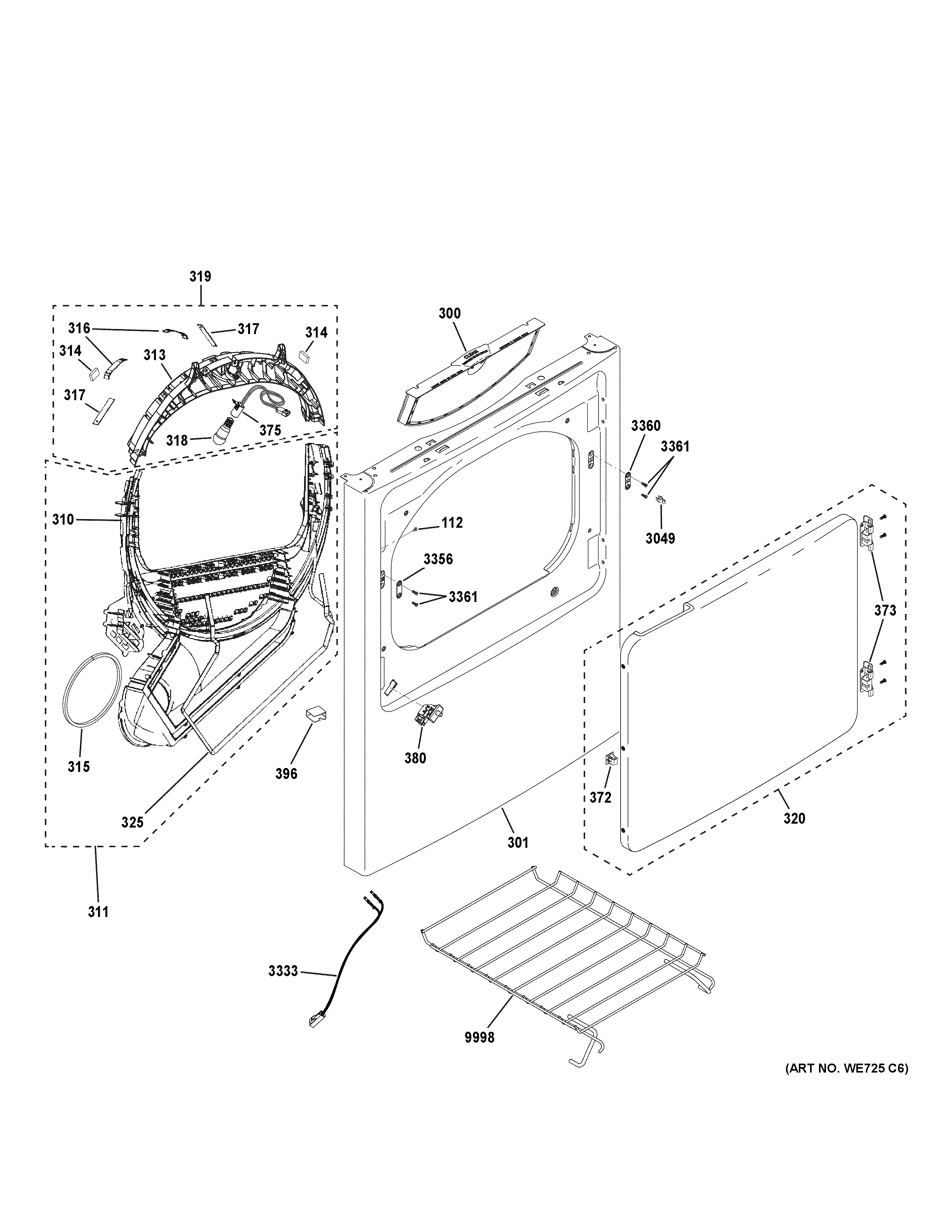 Front panel & door