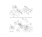 GE ETD48GASW0WB backsplash, blower & motor assembly diagram