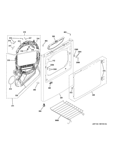 Front panel & door