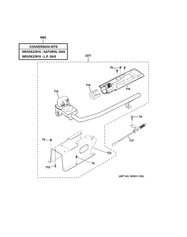 Gas valve & burner assembly