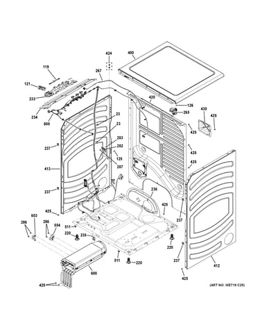Cabinet & top panel