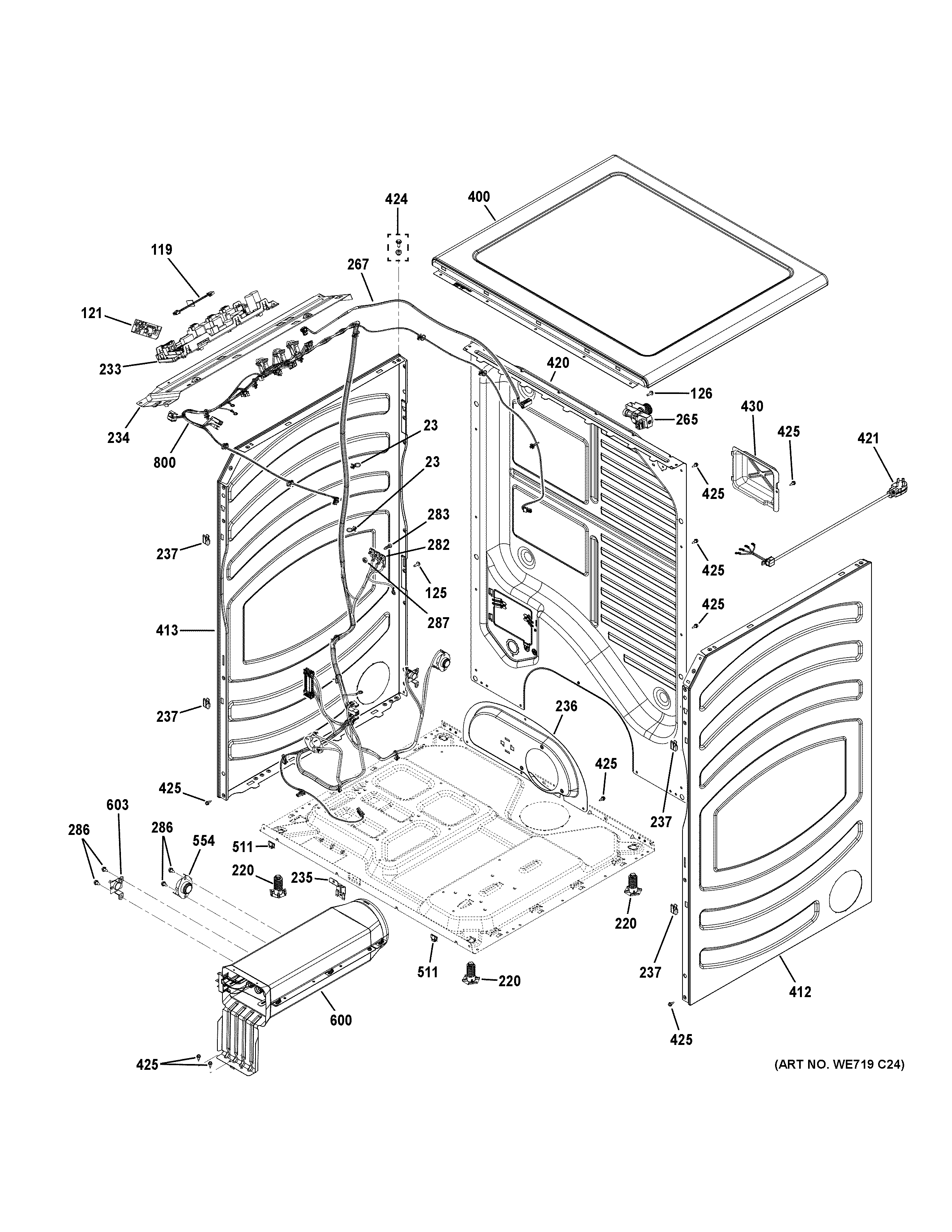 Cabinet & top panel