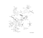 GE HVMB14S4W1WW oven cavity parts diagram