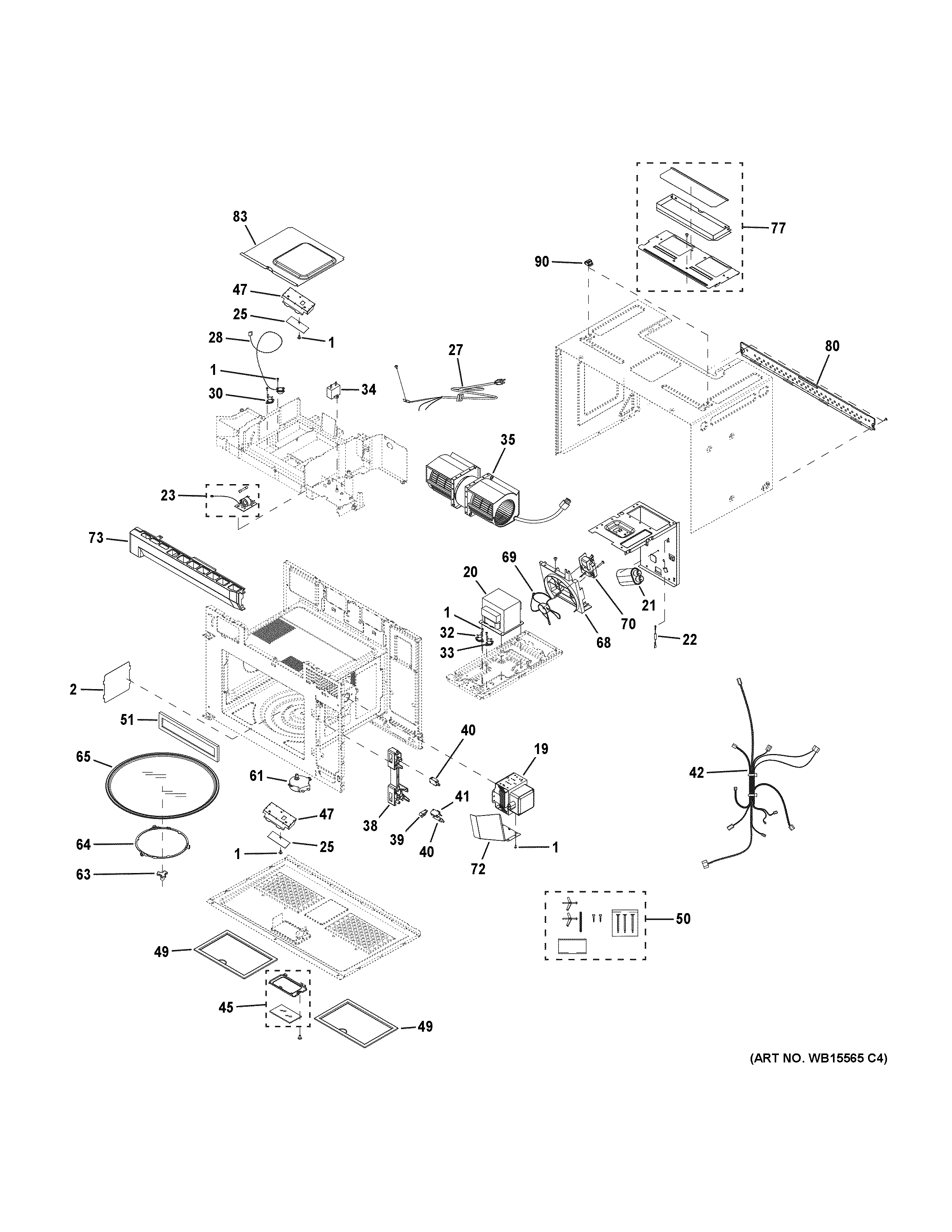Oven cavity parts