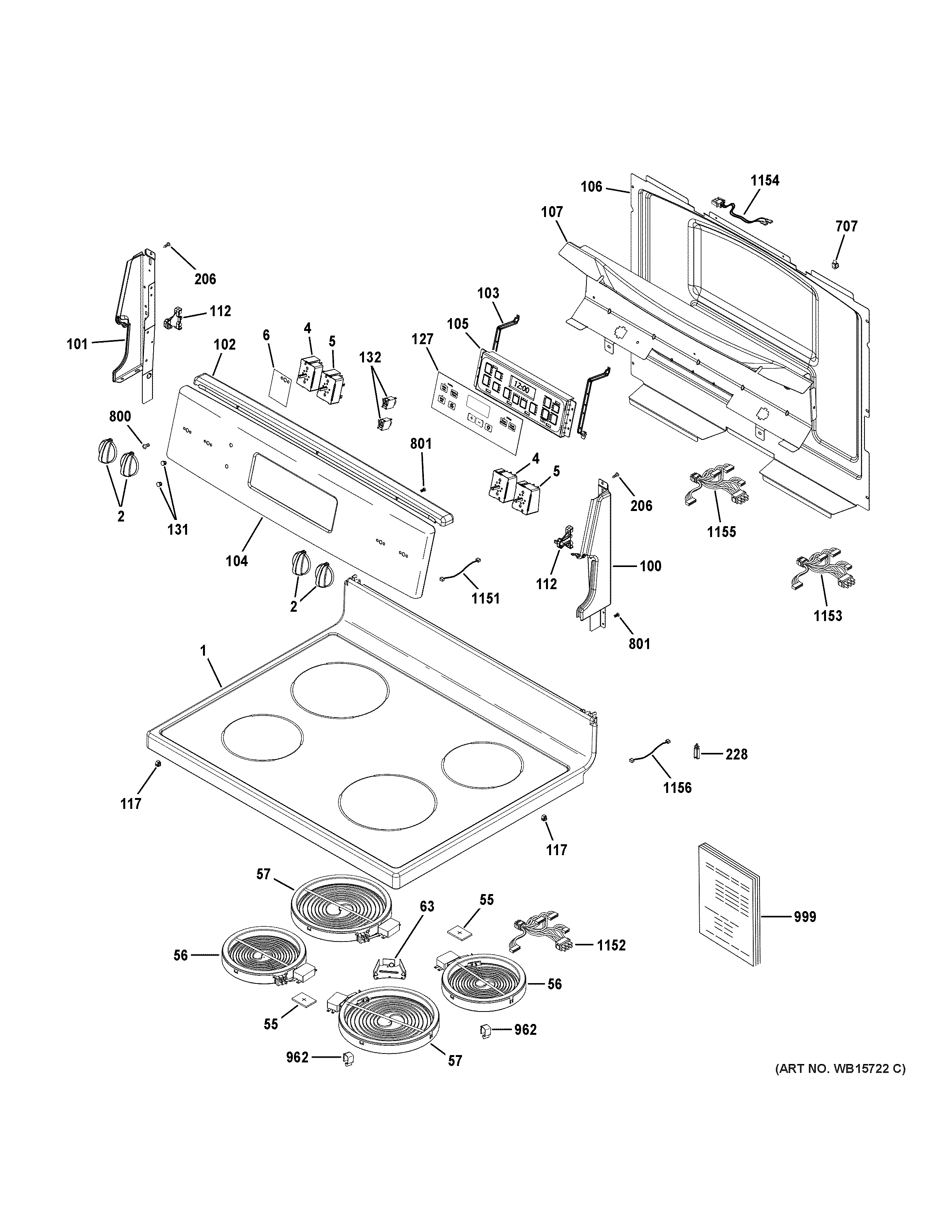 CONTROL PANEL & COOKTOP