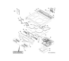 GE CHS900P2M7S1 control panel & cooktop diagram