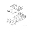 GE GGS500SV1SS control panel & cooktop diagram