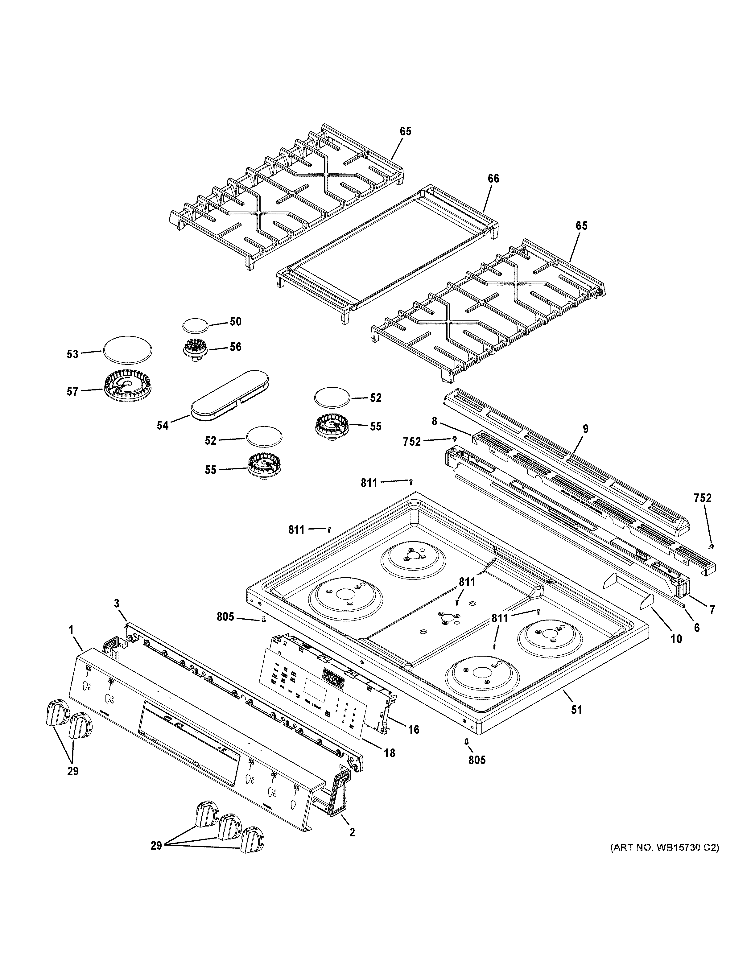 CONTROL PANEL & COOKTOP