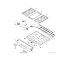 GE GGS500PV1SS control panel & cooktop diagram