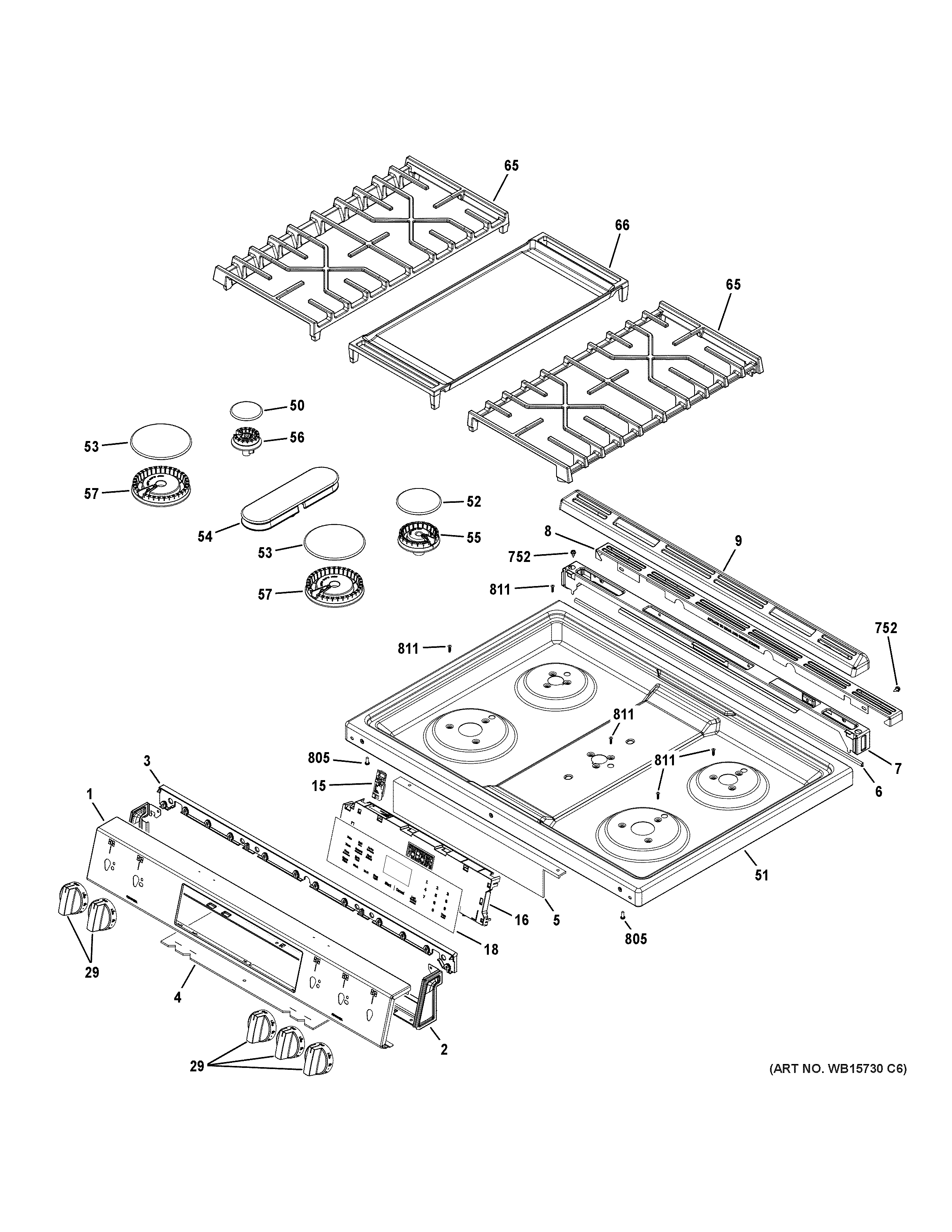 CONTROL PANEL & COOKTOP