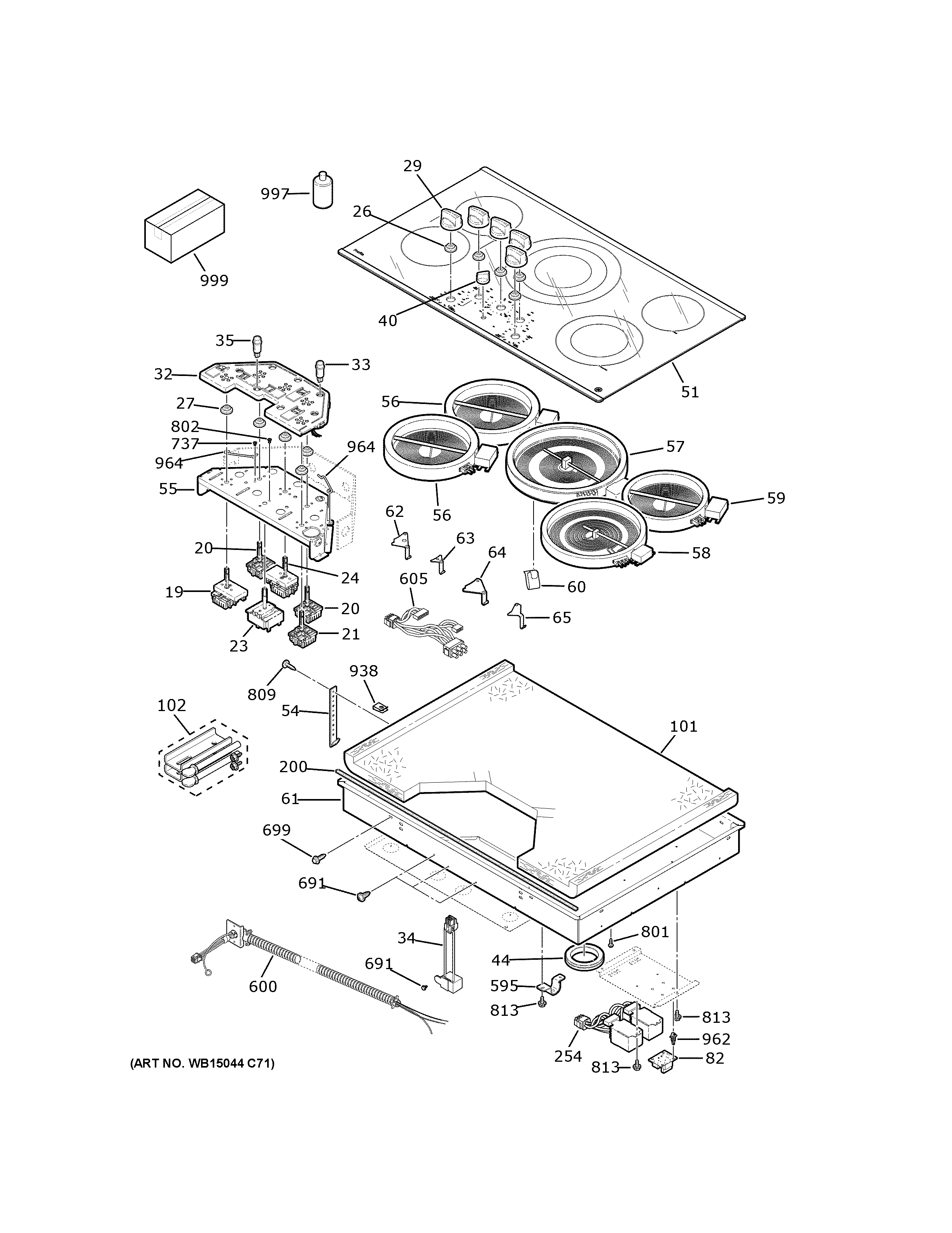 CONTROL PANEL & COOKTOP