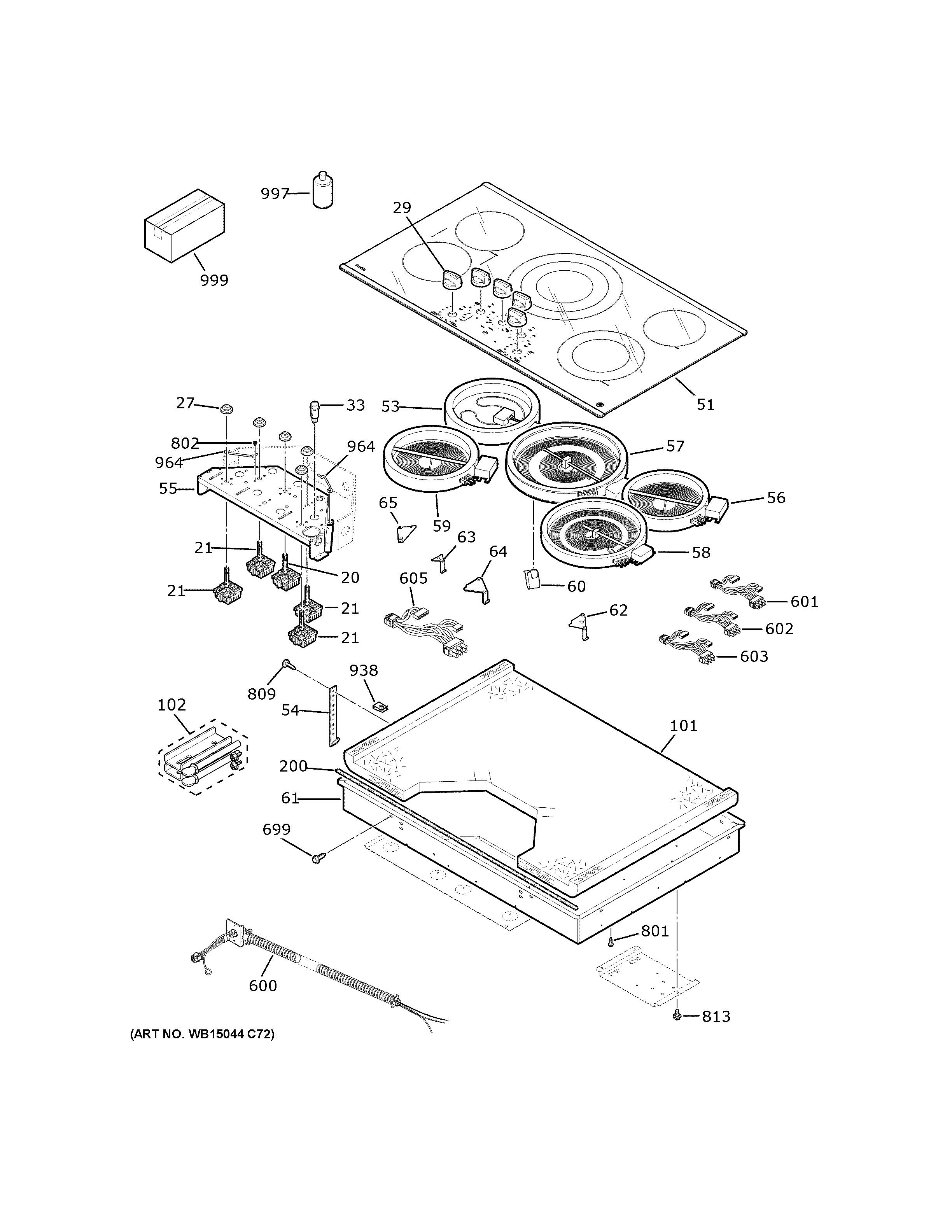 CONTROL PANEL & COOKTOP