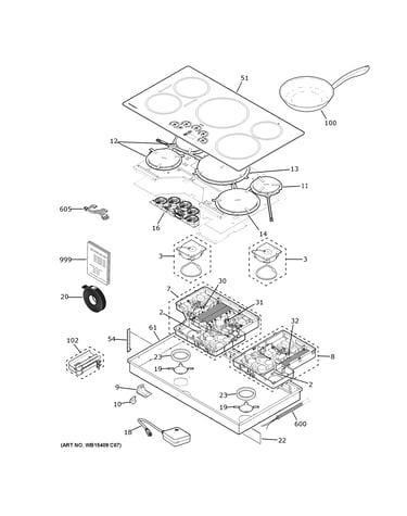 Control panel & cooktop