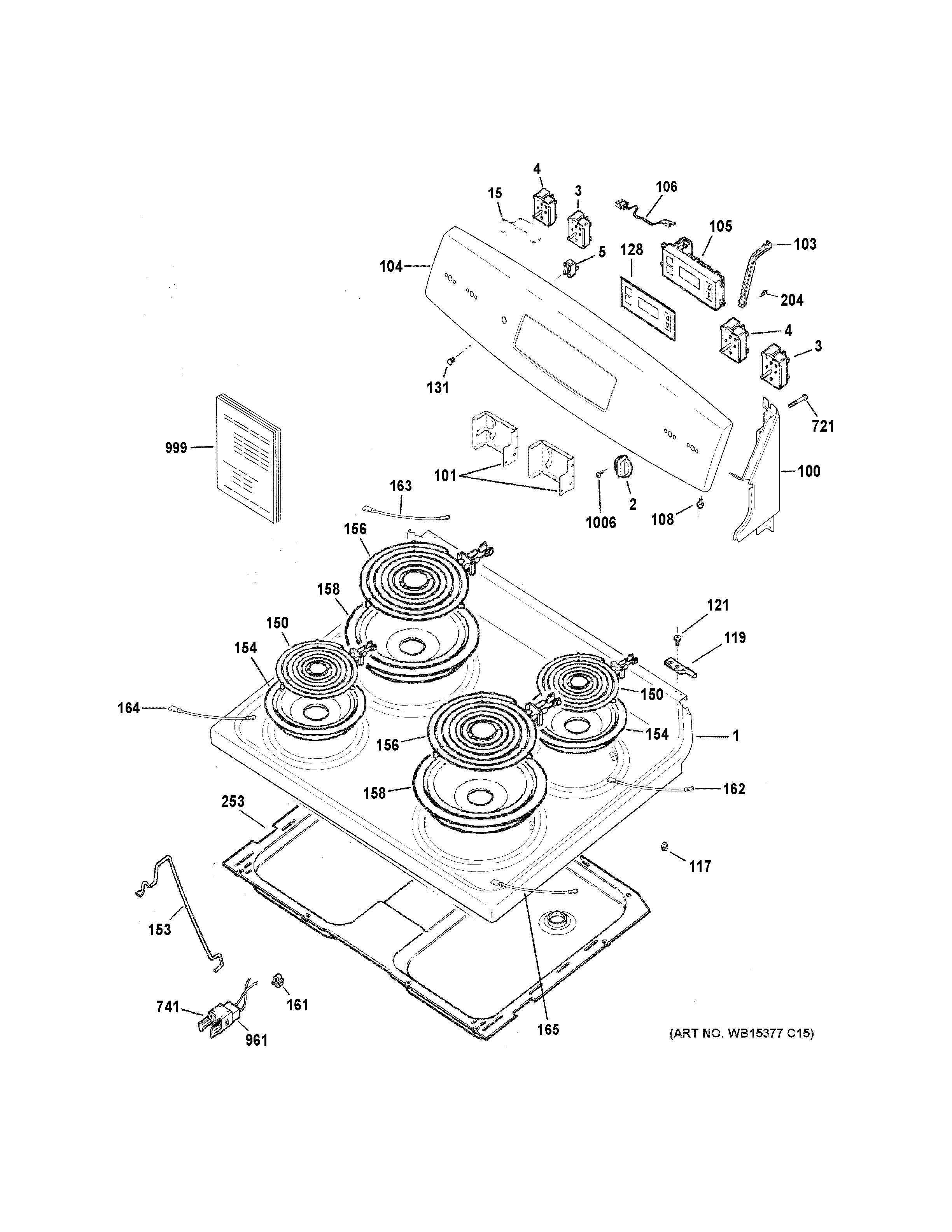 CONTROL PANEL & COOKTOP