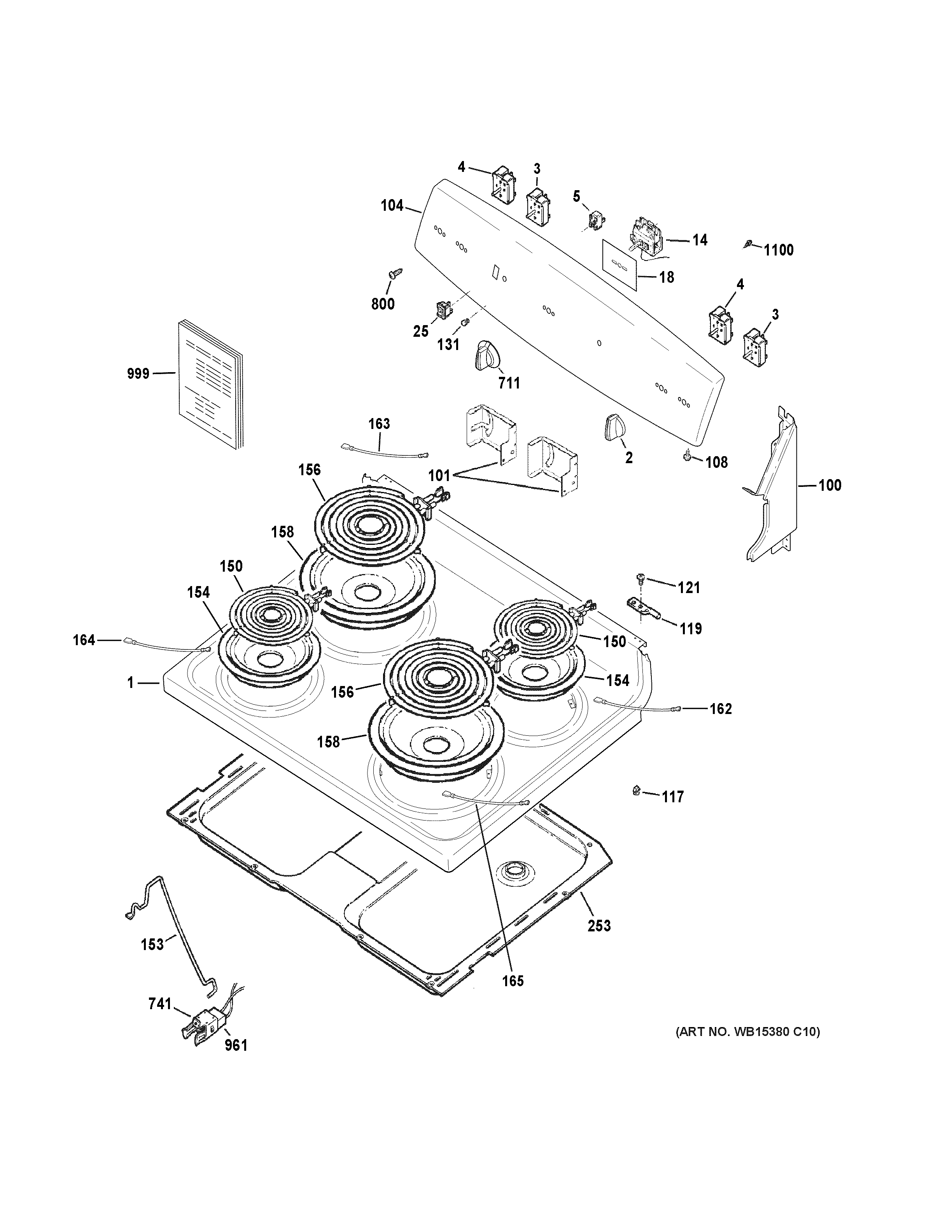 CONTROL PANEL & COOKTOP