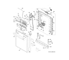 GE ZDT985SPNCSS escutcheon & door assembly diagram