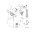 GE ZDT925SINCII escutcheon & door assembly diagram