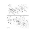 GE PTD90EBPT0DG backplash, blower & motor assembly diagram