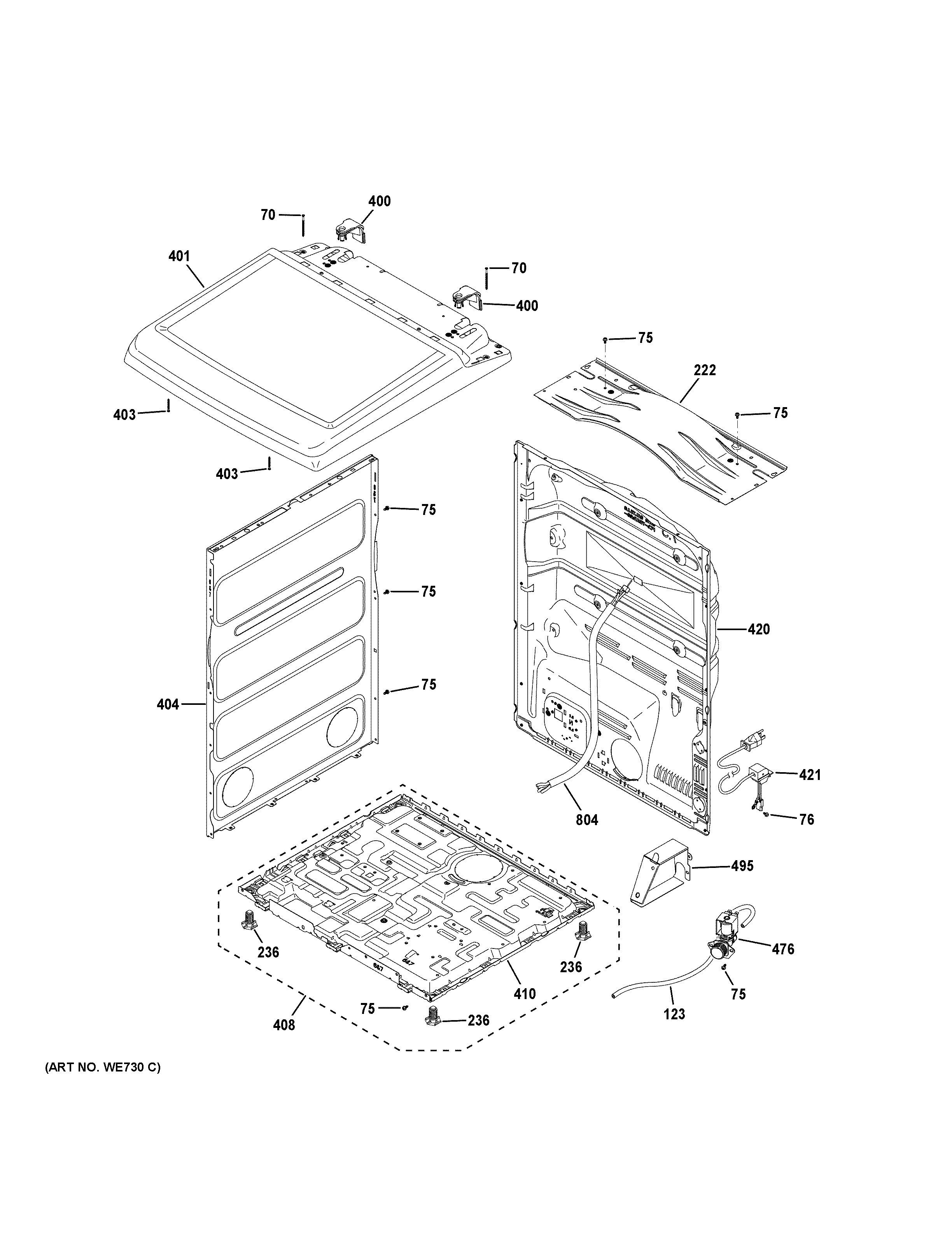 Cabinet & top panel