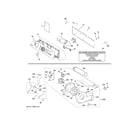 GE PTD70GBPT0RS backplash, blower & motor assembly diagram