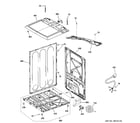 GE PTD70GBPT0RS cabinet & top panel diagram