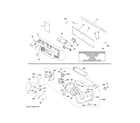 GE PTD70EBPT0RS backsplash, blower & motor assembly diagram