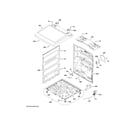 GE PTD90EBPT1DG cabinet & top panel diagram