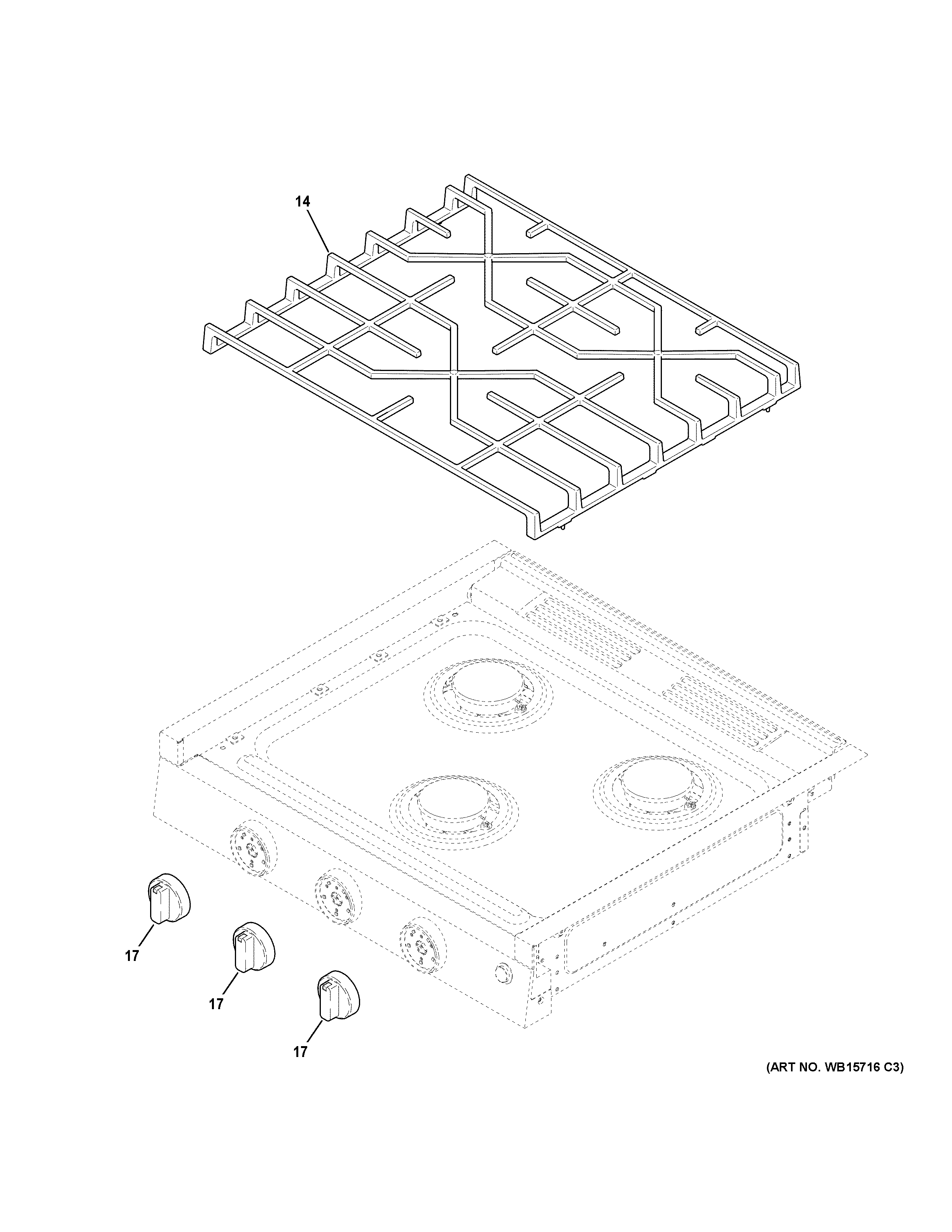 Control panel & cooktop