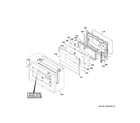 GE CGY366P2T1S1 door assembly diagram