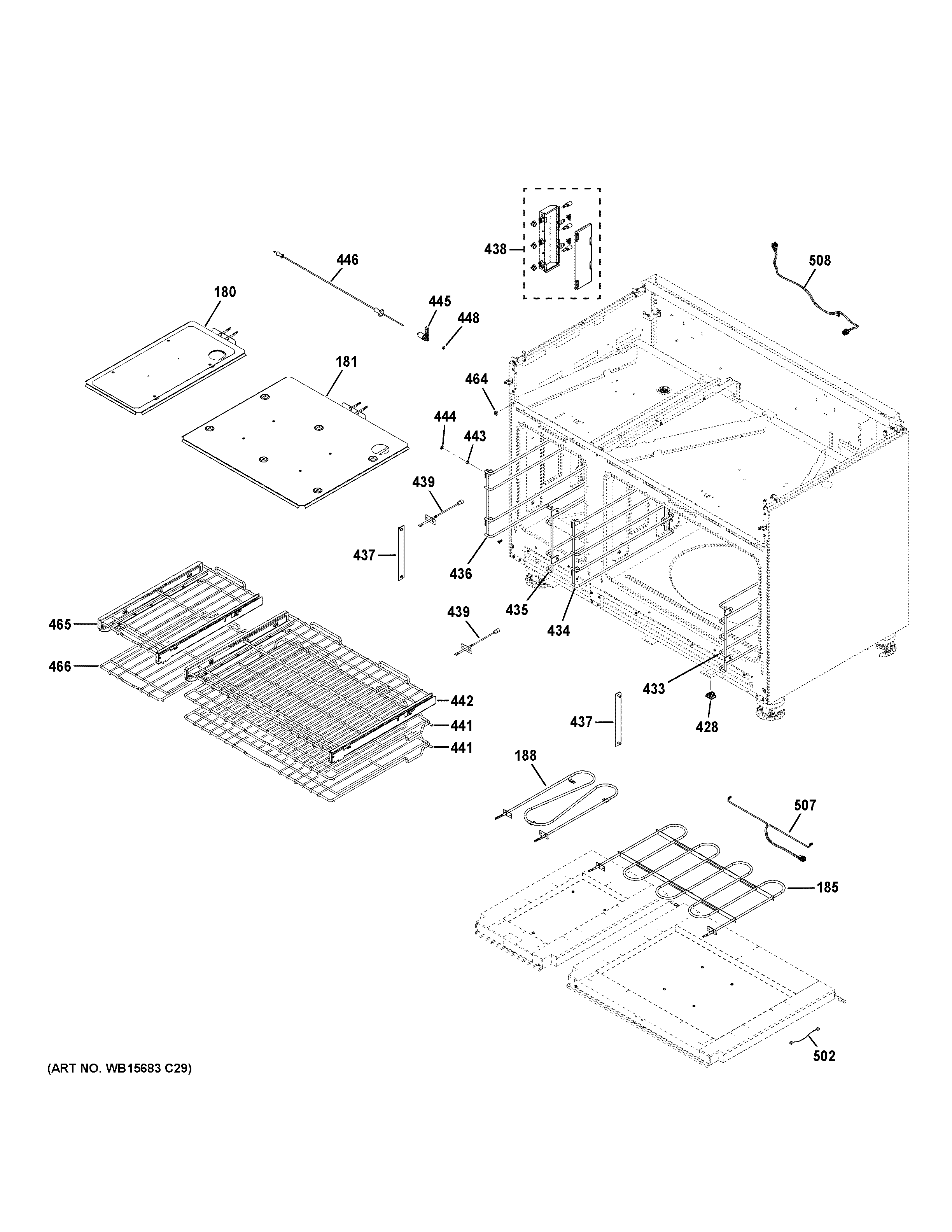 Oven cavity parts